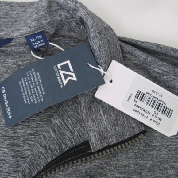 Cutter & Buck Adapt Eco Knit Gray Mens Quarter Gray Lamar University Poly Blend - Picture 5 of 7